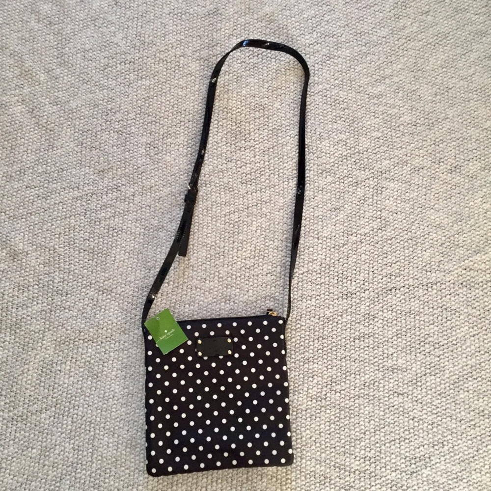 Kate Spade Tess Black/Cream Spot Purse